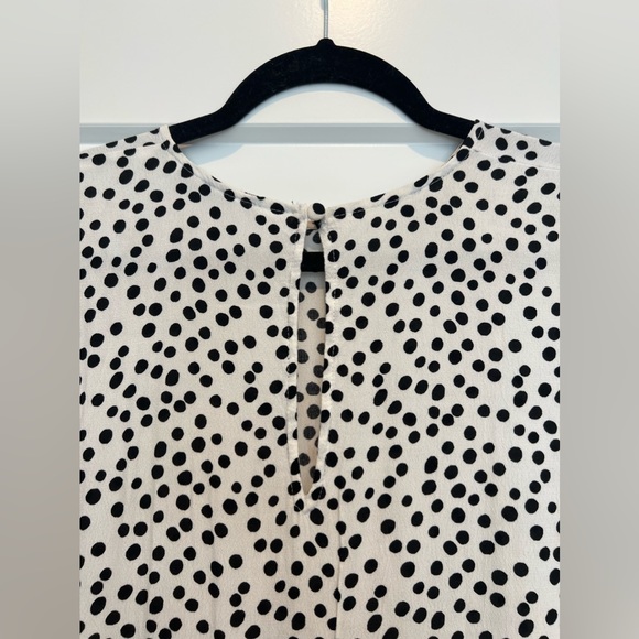 Zara Black White Polka Dot Tiered Midi Dress - Picture 4 of 5